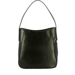 Hobo Bag Donna THE BRIDGE linea Maddalena in Pelle Nera