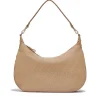 Hobo Bag Large con Tracolla LIU JO color Cammello con Logo Laserato Monogram