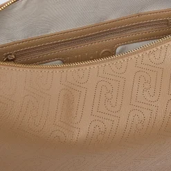 Hobo Bag Large con Tracolla LIU JO color Cammello con Logo Laserato Monogram