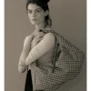 Hobo Bag Large GHERARDINI in Tessuto Softy colore Tabacco Burro