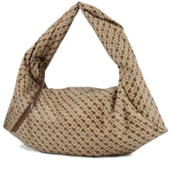 Hobo Bag Large GHERARDINI in Tessuto Softy colore Tabacco Burro
