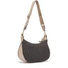 Hobo Bag Media con Tracolla LIU JO in Tessuto Jacquard Testa di Moro con Logo All Over