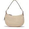 Hobo Bag Media con Tracolla LIU JO in Tessuto Jacquard Beige con Logo All Over