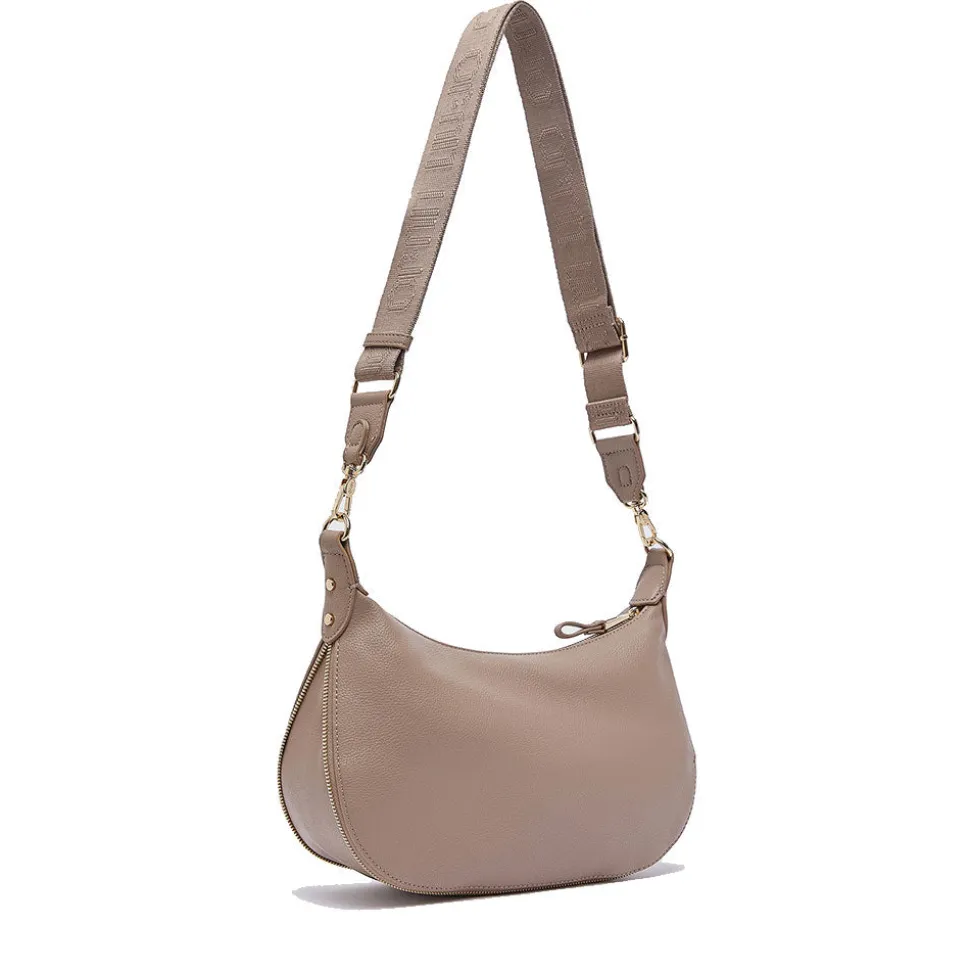 Hobo Bag Media con Tracolla LIU JO Marrone con Logo Laserato Monogram