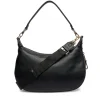 Hobo Bag Media con Tracolla LIU JO Nera con Logo Laserato Monogram