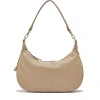Hobo Bag Media con Tracolla LIU JO color Cammello con Logo Laserato Monogram