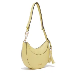 Hobo Bag Media Donna LIU JO stampa Bottalata Giallo Avocado con Charm