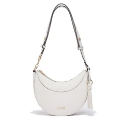 Hobo Bag Media Donna LIU JO stampa Bottalata color Panna con Charm