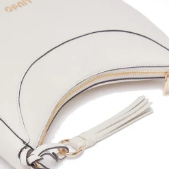 Hobo Bag Media Donna LIU JO stampa Bottalata color Panna con Charm