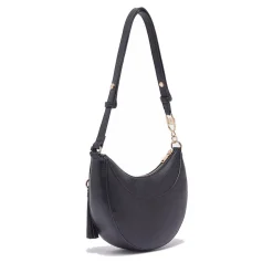 Hobo Bag Media Donna LIU JO stampa Bottalata Nera con Charm