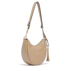 Hobo Bag Media Donna LIU JO stampa Bottalata color Fango con Charm