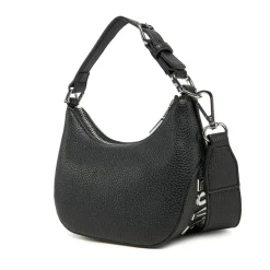Hobo Bag Mini LOVE MOSCHINO linea Giant Logo colore Nero e Nikel