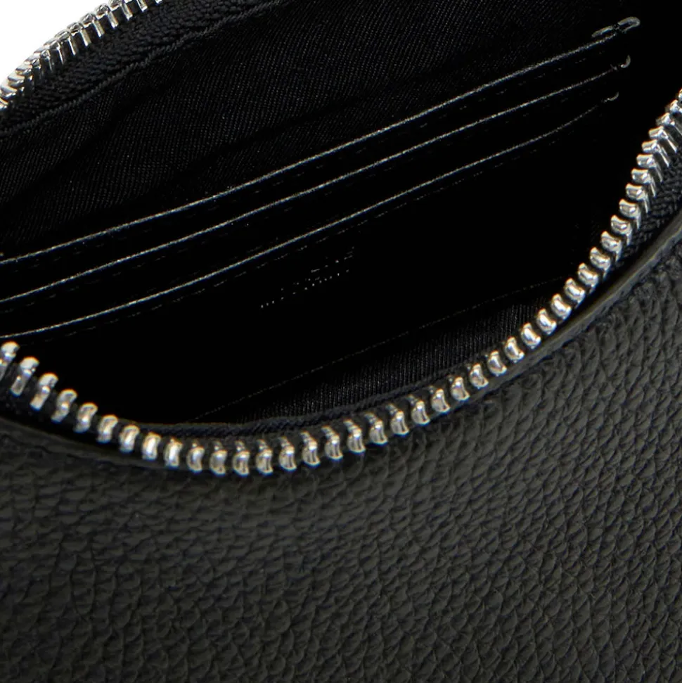 Hobo Bag Mini LOVE MOSCHINO linea Giant Logo colore Nero e Nikel