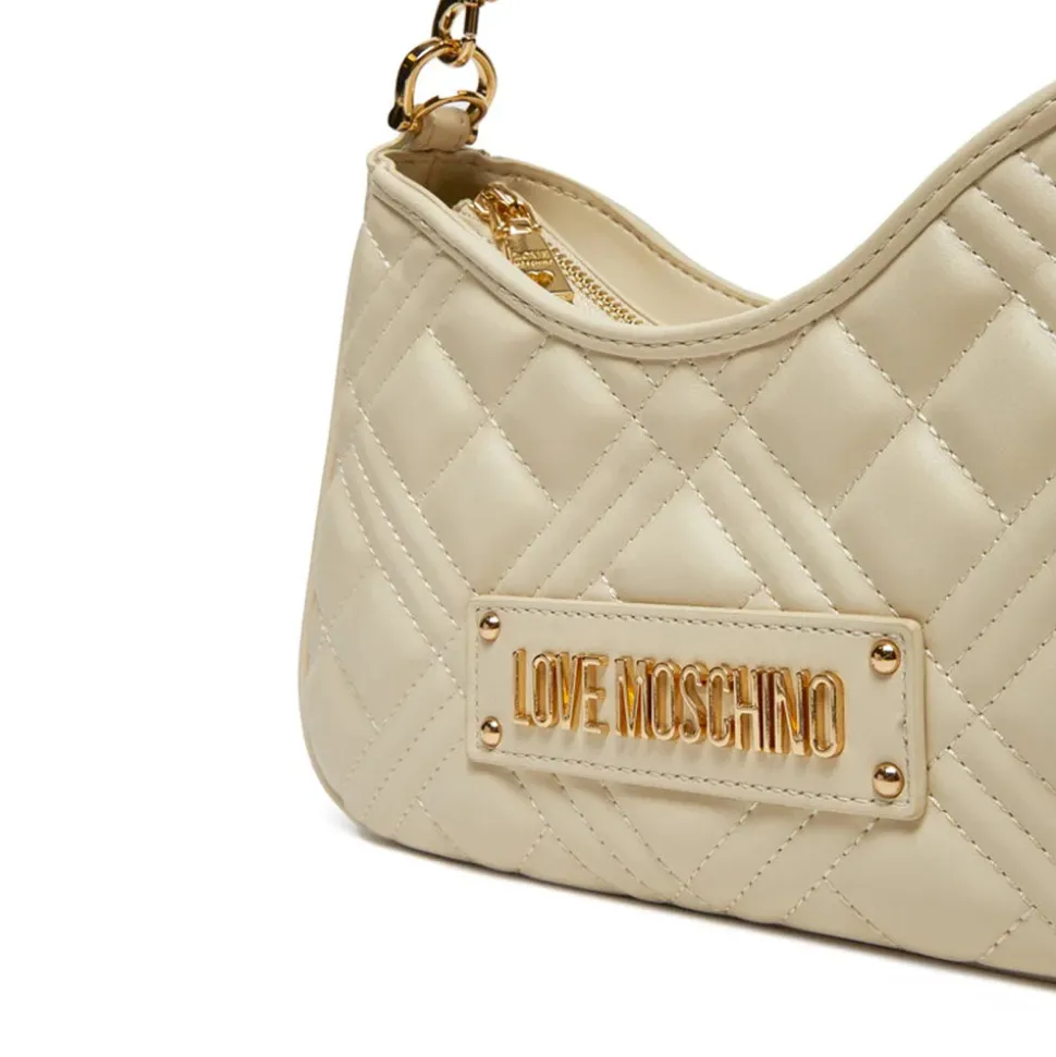 Hobo Bag Trapuntata LOVE MOSCHINO linea Quilted Avorio