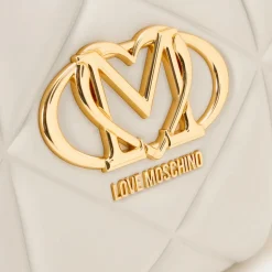Hobo Bag Trapuntata LOVE MOSCHINO linea Embossed Avorio