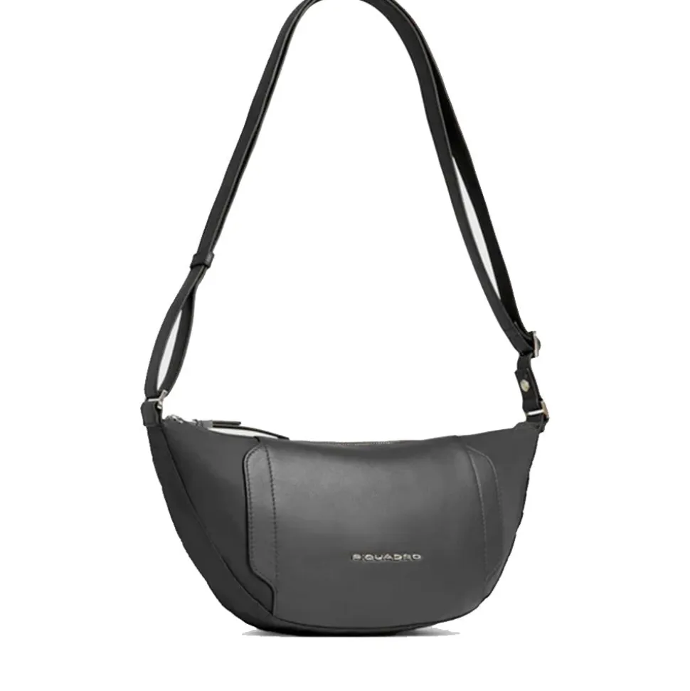 Marsupio Donna PIQUADRO in Pelle e Tessuto Nero Linea Circle - CA6955W92T