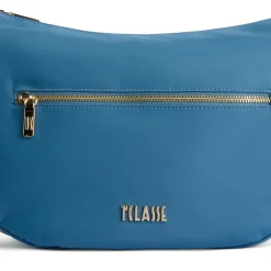 Mezzaluna Grande a Tracolla 1A Classe Alviero Martini linea Breeze Nylon Blu Pacifico LB84