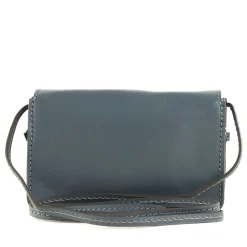 Mini Bag a Tracolla THE BRIDGE linea Lucrezia in Pelle color Ceruleo