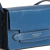 Mini Bag a Tracolla THE BRIDGE in Pelle Blu Jeans linea Lucrezia