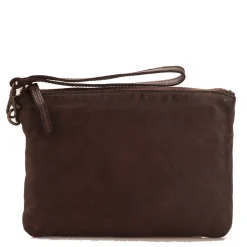 Pochette da Polso GIANNI CONTI linea Vintage in Pelle Marrone