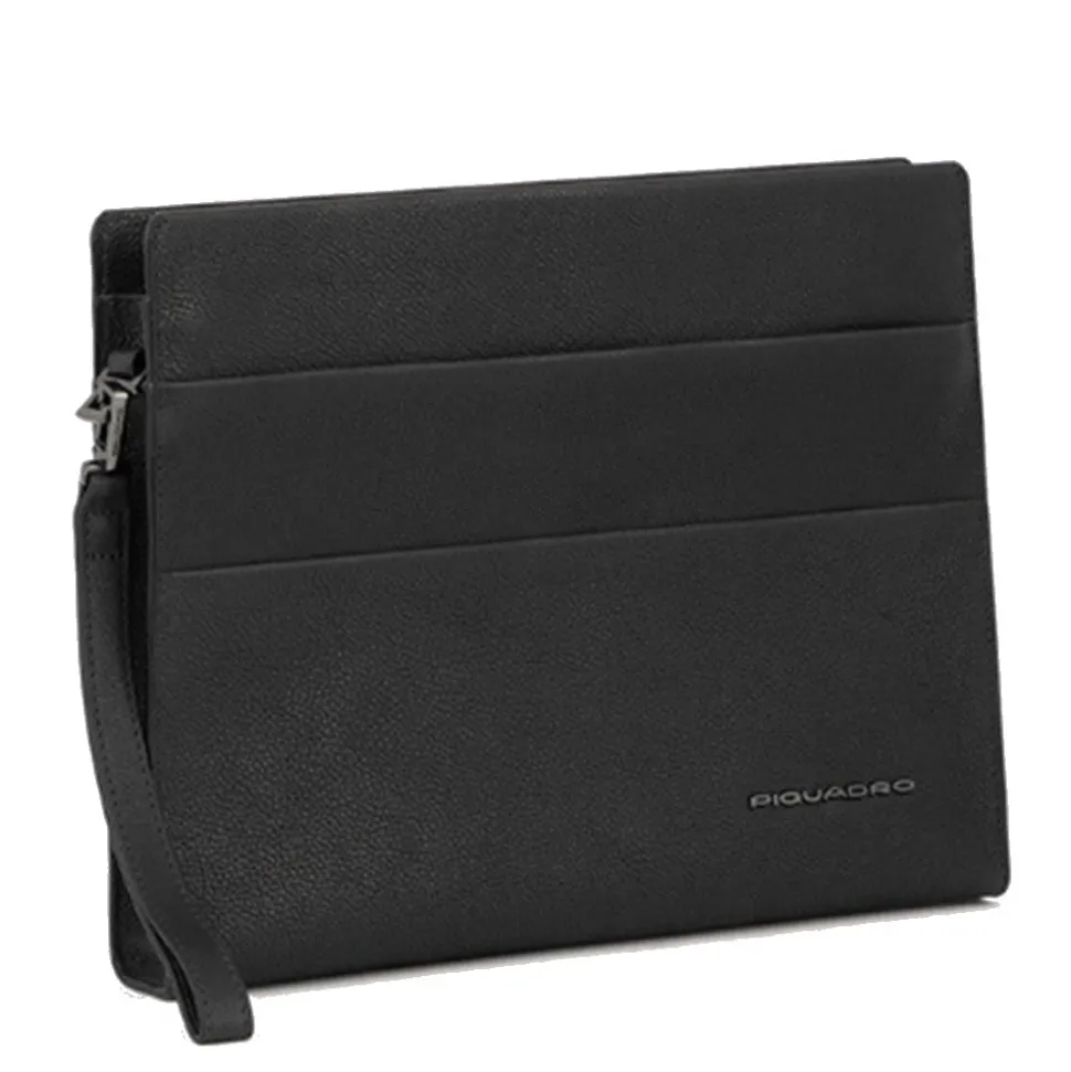 Pochette PIQUADRO porta iPad® Linea Paavo in Pelle Nera - AC5974S122
