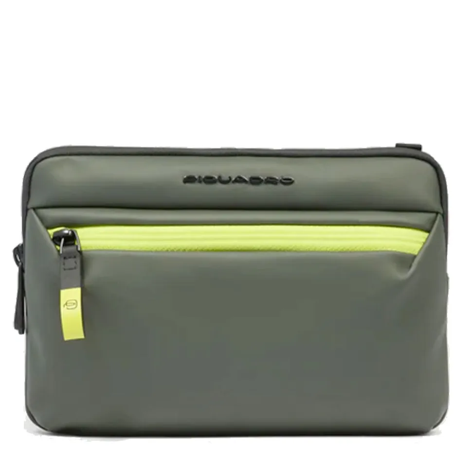 Pochette Uomo Piquadro in Tessuto colore Verde con Tracolla Linea Corner - AC6492C2OW