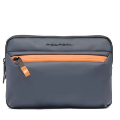 Pochette Uomo Piquadro in Tessuto colore Blu con Tracolla Linea Corner - AC6492C2OW
