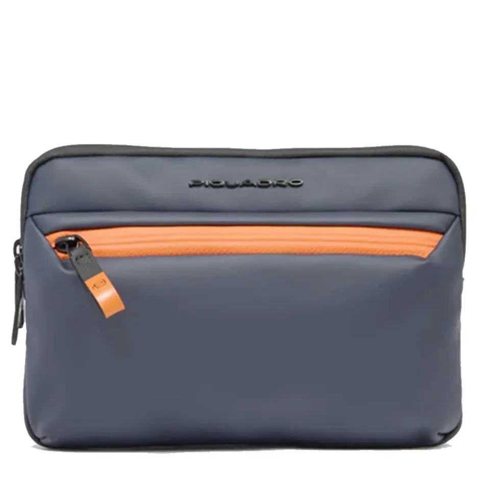 Pochette Uomo Piquadro in Tessuto colore Blu con Tracolla Linea Corner - AC6492C2OW