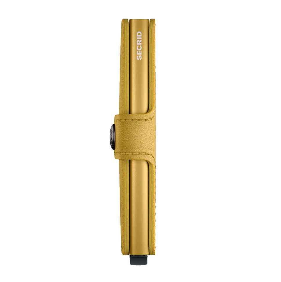 Porta Carte con Clip SECRID linea Vintage in Pelle Yellow con RFID