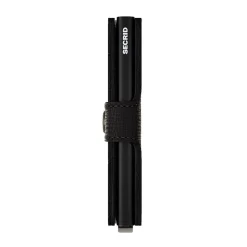 Porta Carte con Clip SECRID linea Miniwallet Crisple in Pelle Nero con RFID