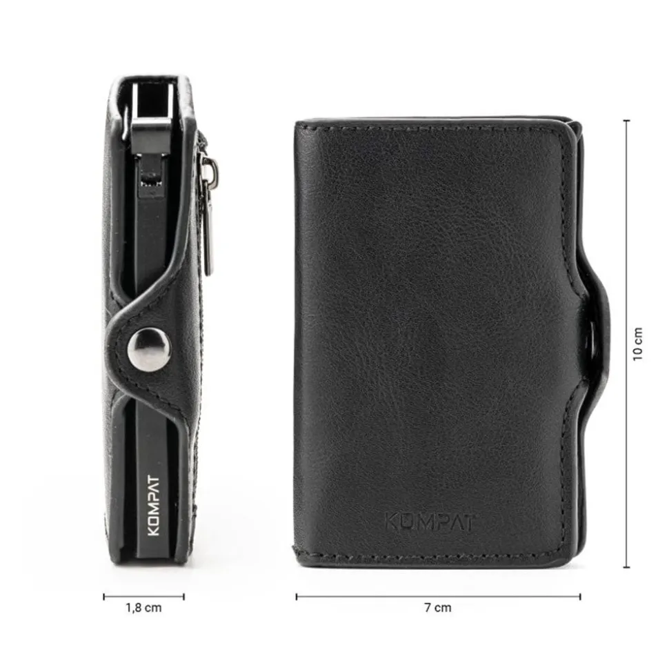 Portacarte KOMPAT linea Kompat S con RFID Colore Nero Essenziale