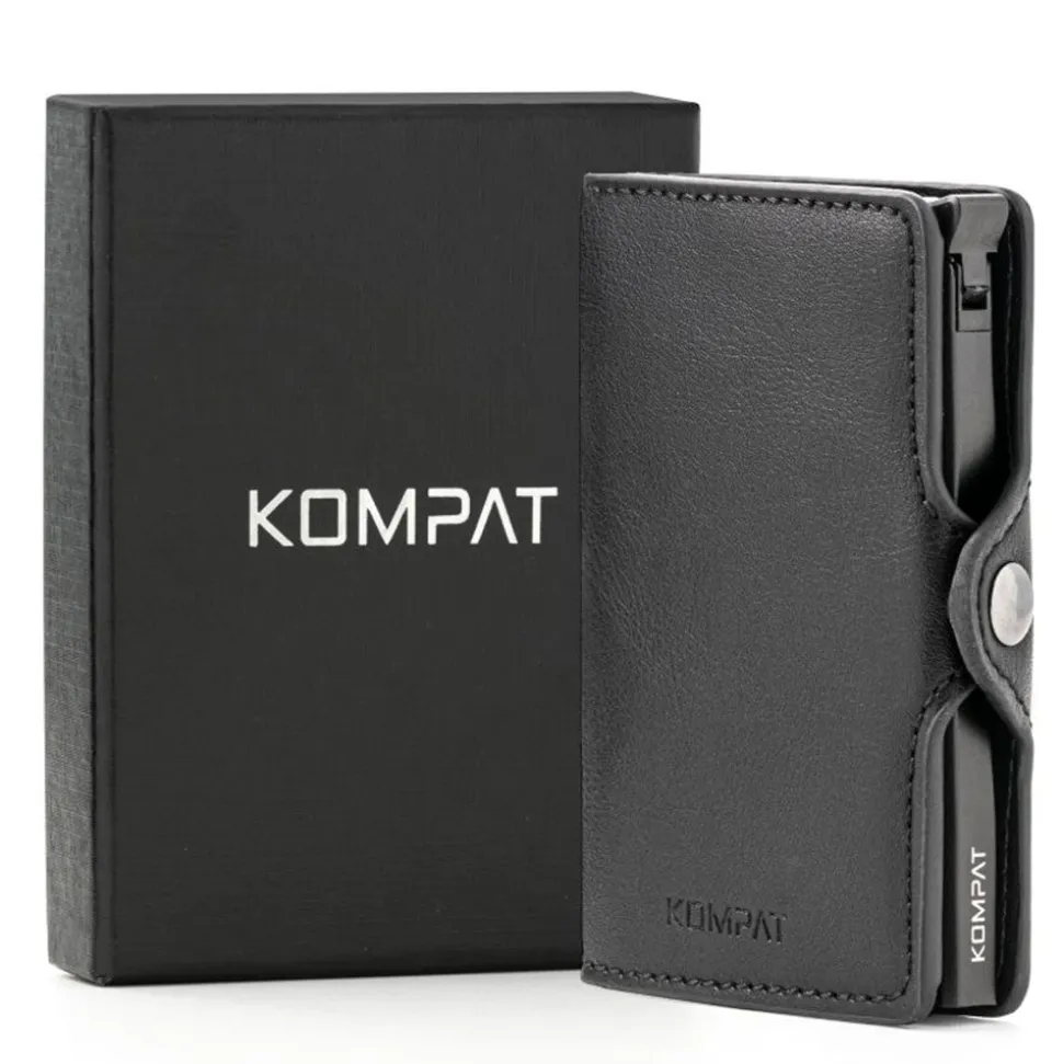 Portacarte KOMPAT linea Kompat S con RFID Colore Nero Essenziale