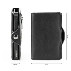 Portacarte KOMPAT linea Kompat S con RFID Colore Nero Carbon