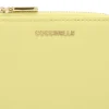 Portacarte Piccolo con Doppio Scomparto COCCINELLE in Pelle Linea Metallic Soft colore Lime Wash