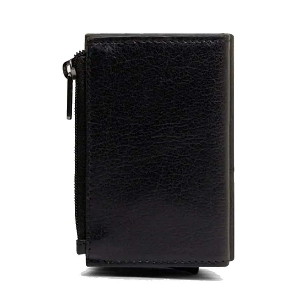 Portacarte PIQUADRO in Pelle e Alluminio con RFID Colore Nero Linea Solm - PP5585S141R