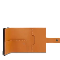 Portacarte PIQUADRO in Tessuto e Alluminio con RFID Colore Cuoio Linea Corner 2.0 - PP5649C2OWR