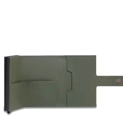 Portacarte PIQUADRO in Tessuto e Alluminio con RFID Colore Verde Linea Corner 2.0 - PP5649C2OWR