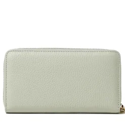 Portafoglio Donna COCCINELLE Zip Around in Pelle Celadon Green Linea Metallic Soft