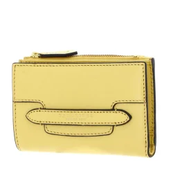Portafoglio Donna con Bottone THE BRIDGE linea Lucrezia in Pelle Giallo Banana