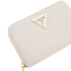 Portafoglio Donna GUESS Chiuso con Zip Linea Laurel Colore Ivory Misura Media
