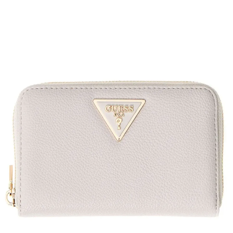Portafoglio Donna GUESS Chiuso con Zip Linea Laurel Colore Ivory Misura Media