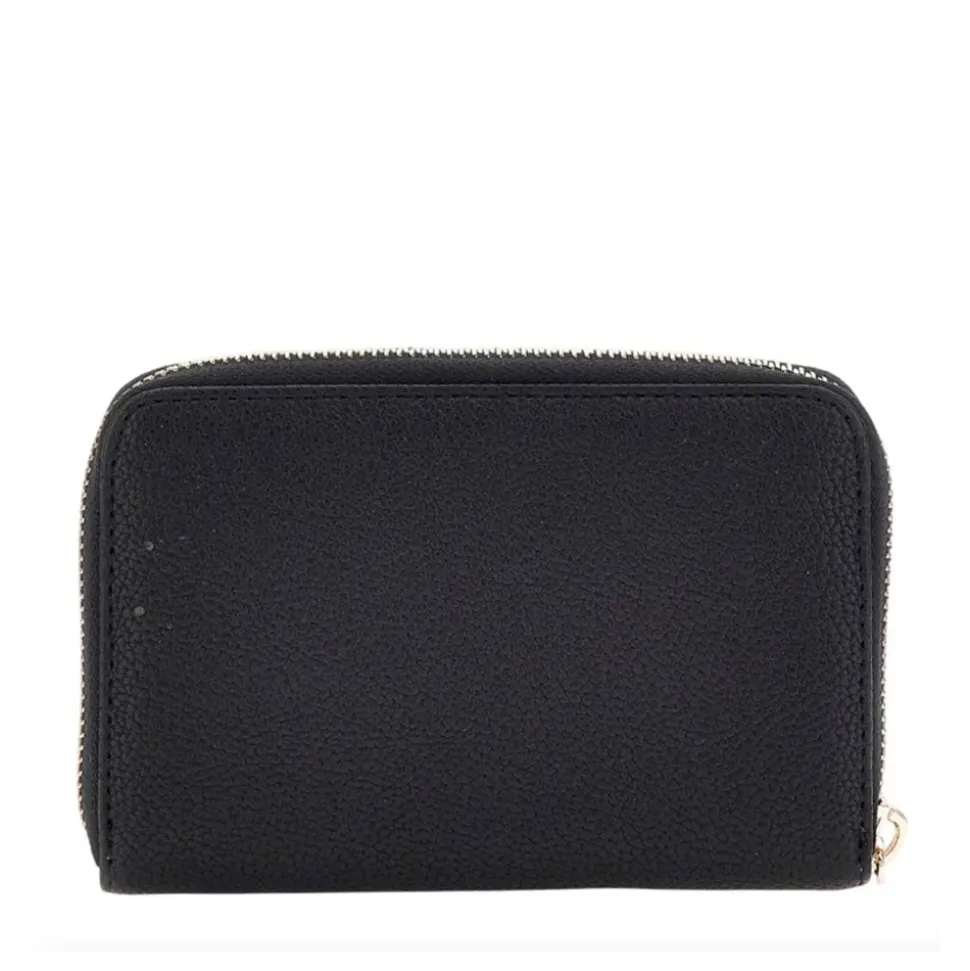 Portafoglio Donna GUESS Chiuso con Zip Linea Laurel Colore Nero Misura Media