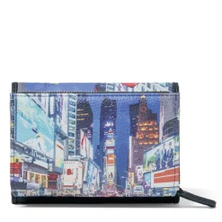 Portafoglio Donna Medio con Bottone BRACCIALINI linea Cartoline stampa New York