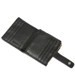 Portafoglio Donna Mini COCCINELLE in Pelle Colore Nero Linea Metallic Soft