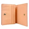 Portafoglio Donna Mini COCCINELLE in Pelle Linea Metallic Soft colore Sunrise Chiuso con Bottone