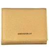 Portafoglio Donna Mini COCCINELLE in Pelle Linea Metallic Soft colore Fresh Beige Chiuso con Bottone