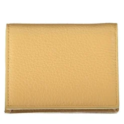 Portafoglio Donna Mini COCCINELLE in Pelle Linea Metallic Soft colore Fresh Beige Chiuso con Bottone