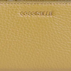 Portafoglio Donna Piatto COCCINELLE in Pelle Seagrass Linea Metallic Soft