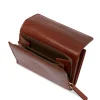 Portafoglio Donna Piccolo con Clip THE BRIDGE linea Story in Pelle Marrone Made in Italy