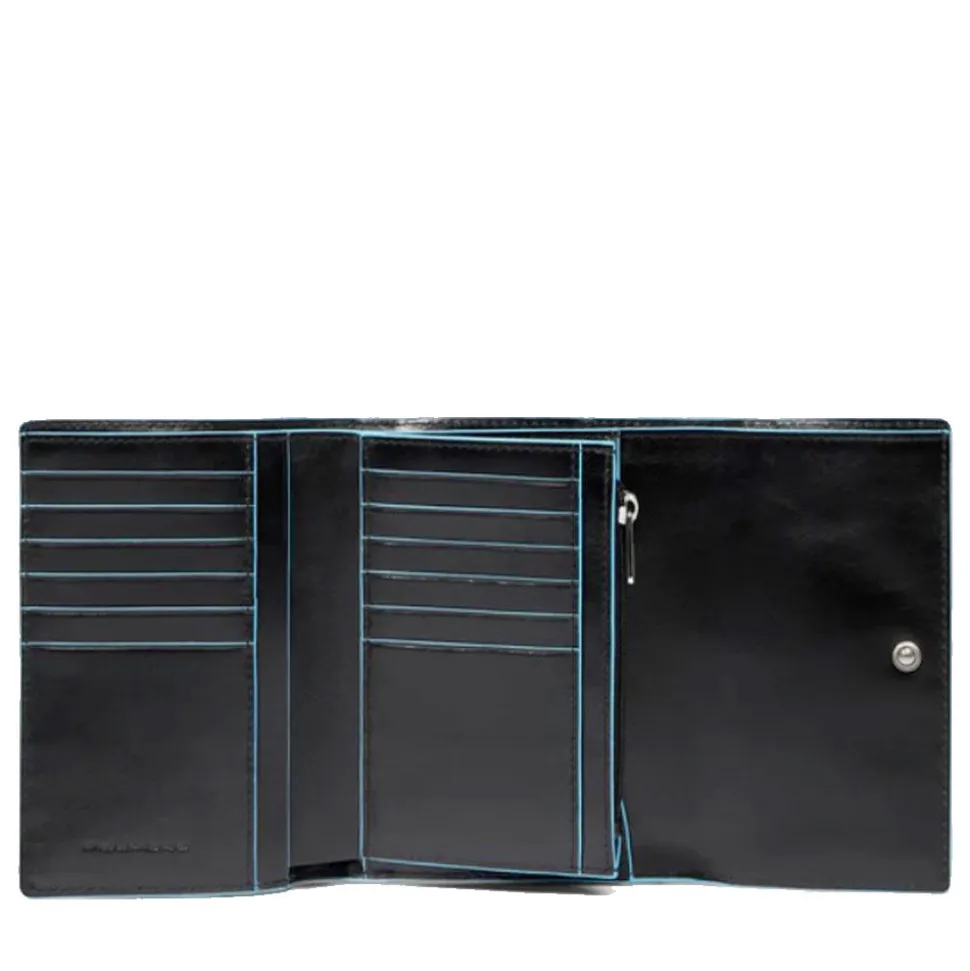 Portafoglio Donna Piccolo PIQUADRO In Pelle Nera Linea Blue Square - PD6471B2R